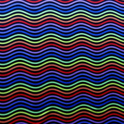 Wavy Rainbow Stripe Nylon Spandex Swimsuit Fabric