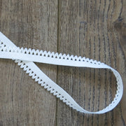 White 1/2" Picot Decorative Elastic Trim