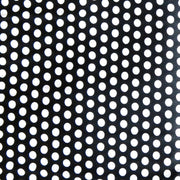White Aspirin Dot on Black Nylon Spandex Swimsuit Fabric