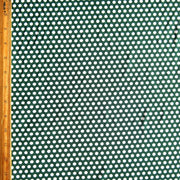 White Aspirin Polka Dots on Hunter Green Nylon Spandex Swimsuit Fabric