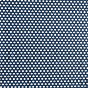 White Aspirin Polka Dots on Navy Nylon Spandex Swimsuit Fabric