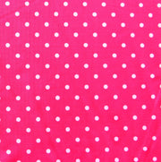 White Aspirin Polka Dots on Hot Pink Nylon Lycra Swimsuit Fabric