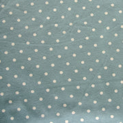 White Aspirin Dots on Light Slate Blue Cotton Lycra Knit Fabric