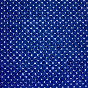 White Aspirin Polka Dots on Royal Nylon Lycra Swimsuit Fabric