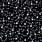 White Bubble Dots on Black Nylon Lycra Swimsuit Fabric - 19" Remnant