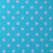 White Eraser Polka Dots on Aqua Swimsuit Fabric - 34" Remnant Piece