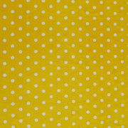 White Eraser Polka Dots on Goldenrod Nylon Spandex Swimsuit Fabric