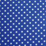 White Eraser Polka Dots on Royal Blue Nylon Lycra Swimsuit Fabric