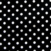 White Aspirin Dots on Black Nylon Lycra Swimsuit Fabric