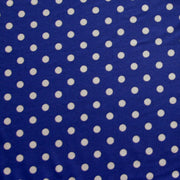 White Eraser Polka Dots on Purple/Royal Nylon Lycra Swimsuit Fabric