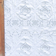 White Lace Look Nylon Spandex Swimsuit Fabric - 31" Remnant