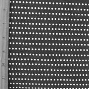 White Mini Dots on Black Swimsuit Fabric - 34" Remnant Piece
