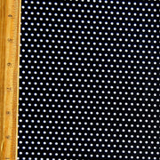 White Pindots on Black Nylon Spandex Swimsuit Fabric