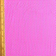 White Pindots on Jazzberry Pink Nylon Spandex Swimsuit Fabric