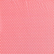 White Pindots on Coral Nylon Spandex Swimsuit Fabric - SECONDS