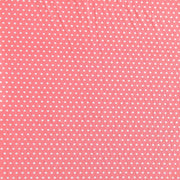 White Pindots on Coral Nylon Spandex Swimsuit Fabric - SECONDS