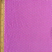White Pindots on Fuchsia Nylon Spandex Swimsuit Fabric