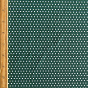 White Pindots on Hunter Nylon Spandex Swimsuit Fabric