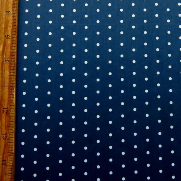 Pebble Dot Navy Poly Spandex Swimsuit Fabric