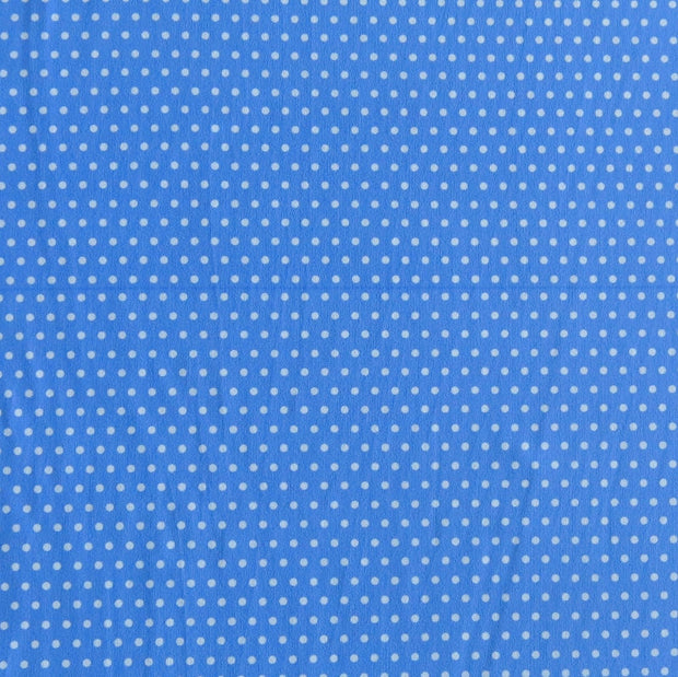 White Pindots on Periwinkle Blue Nylon Spandex Swimsuit Fabric