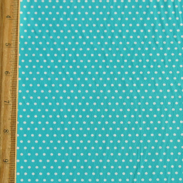 White Pindots on Laribe Nylon Spandex Swimsuit Fabric
