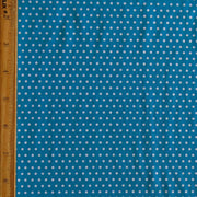 White Pindots on Teal Nylon Spandex Swimsuit Fabric