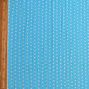White Pindots on Turquoise Nylon Spandex Swimsuit Fabric