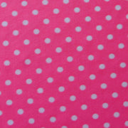 White Polka Dots on Pink Nylon Lycra Swimsuit Fabric by Flaphappy - 27" Remnant Piece