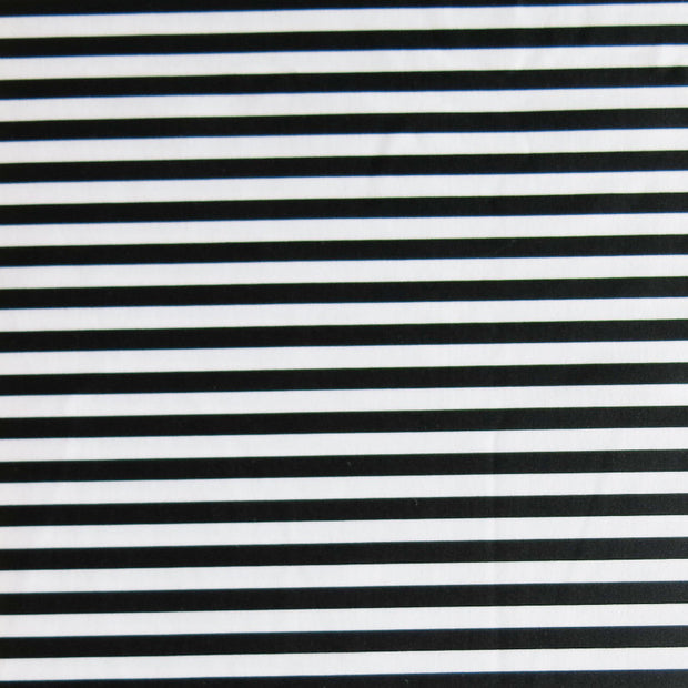 Classic Black and White 1/4" Stripe Nylon Spandex Swimsuit Fabric