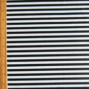 Classic Black and White 1/4" Stripe Nylon Spandex Swimsuit Fabric