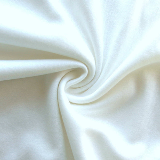 White Cotton Rib Knit Fabric