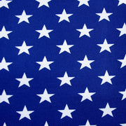 Small White Stars on Blue Swimsuit Fabric