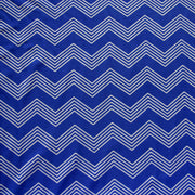 White Zig Zags on Royal Blue Nylon Lycra Swimsuit Fabric