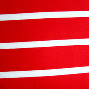 Red 1 1/2" wide and White 1/2" wide Stripes Cotton Lycra Knit Fabric