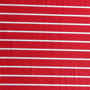 Red 1" and White 3/8" Stripe Nylon Spandex Swimsuit Fabric
