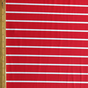 Red 1" and White 3/8" Stripe Nylon Spandex Swimsuit Fabric