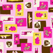 Wild Ones Cotton Interlock Fabric, Pink Colorway - 15 Yard Bolt
