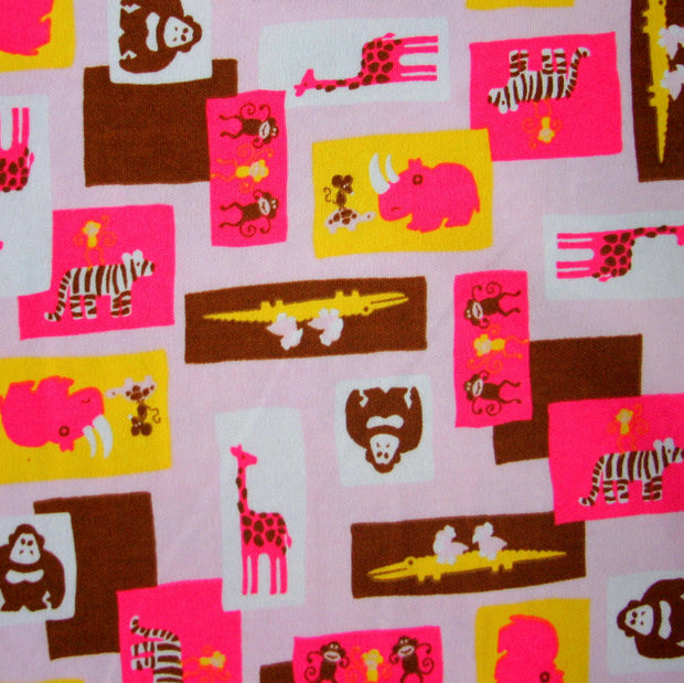 Wild Ones Cotton Interlock Fabric, Pink Colorway - 15 Yard Bolt