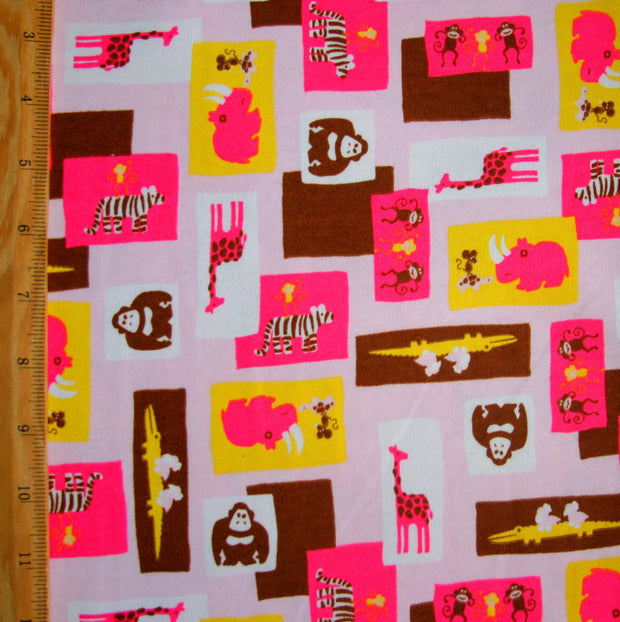Wild Ones Cotton Interlock Fabric, Pink Colorway - 15 Yard Bolt