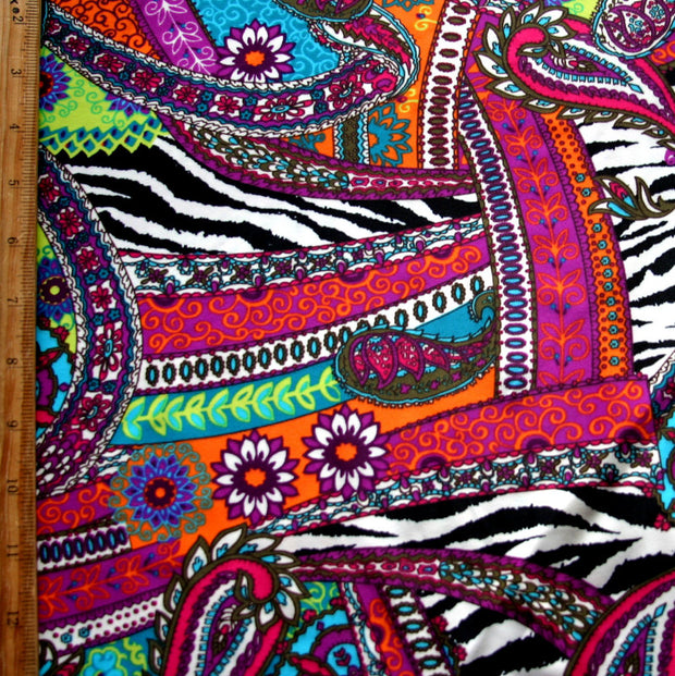 Wild Paisley Nylon Lycra Swimsuit Fabric