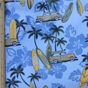 Woody Cars and Surfboards Boardshort Fabric
