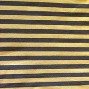 Yellow and Dark Green 3/8" wide Stripe Cotton Lycra Knit Fabric